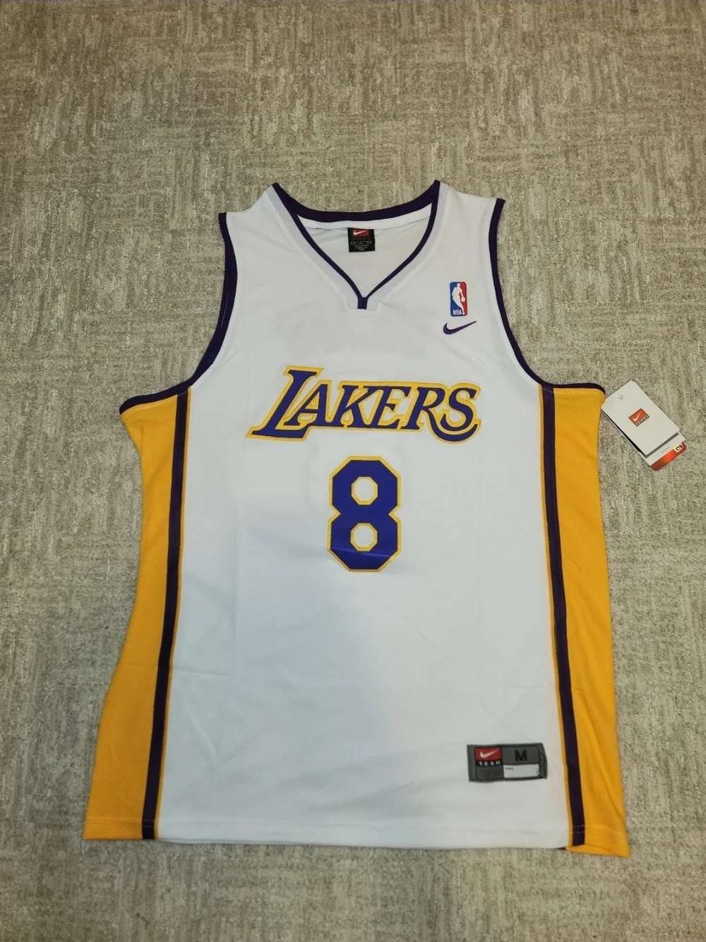 Vtg Kobe Bryant LA Lakers Nike Team Apparel Embroidered Jersey Mens Medium NWT
